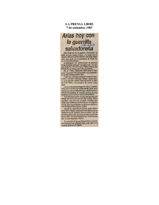 La Prensa Libre Arias hoy con la guerrilla salvadoreña.pdf