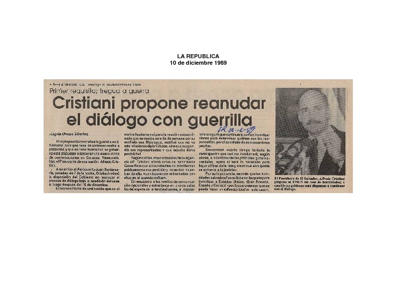 La República Cristiani propone reanudar el diálogo con guerrilla.pdf