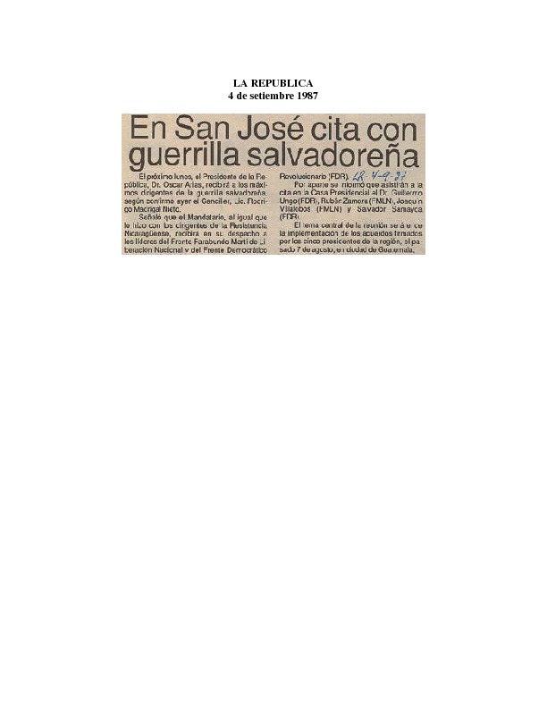 La República En San José cita con guerrilla salvadoreña.pdf
