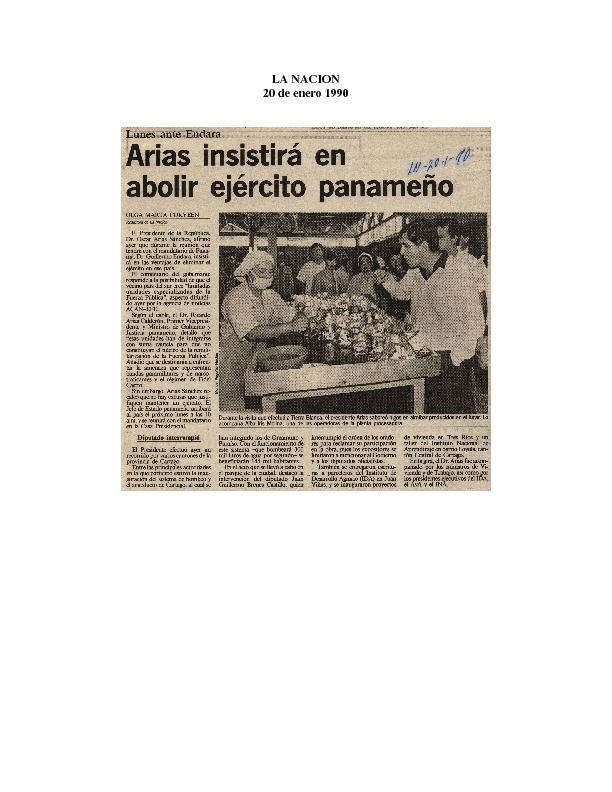 La Nación Arias insistirá en abolir ejército panameño.pdf