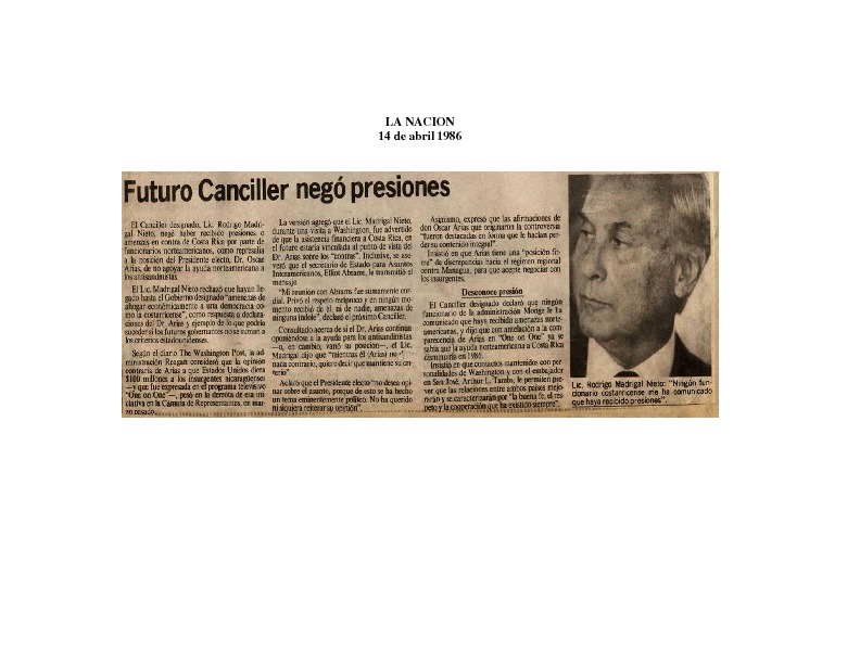 La Nación futuro canciller negó presiones.pdf