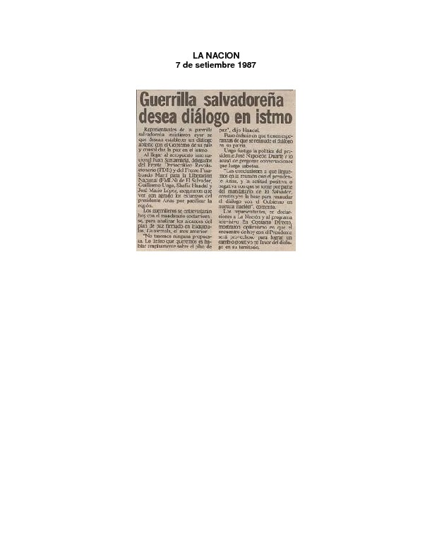 La Nación Guerrilla salvadoreña desea diálogo en itsmo.pdf