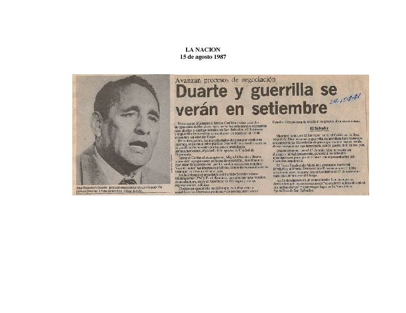 La Nación Duarte y guerrilla se verán en septiembre.pdf
