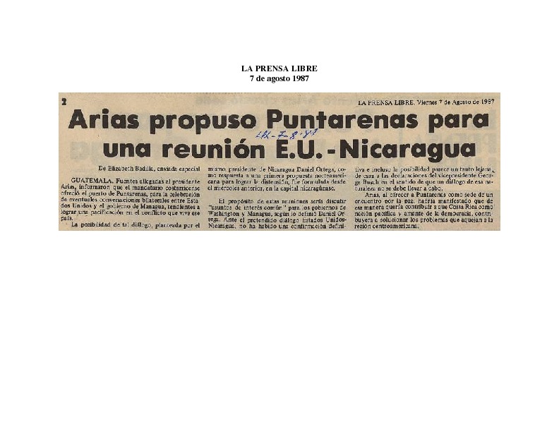 La Prensa Libre Arias propuso Puntarenas para una reunión EU Nicaragua.pdf
