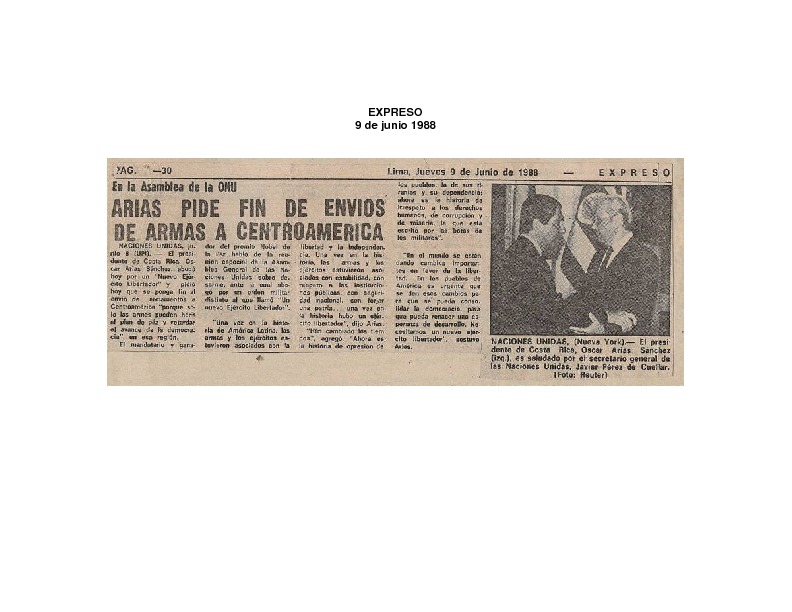 Diario Expreso Arias pide fin de envíos de armas a Centroamérica.pdf