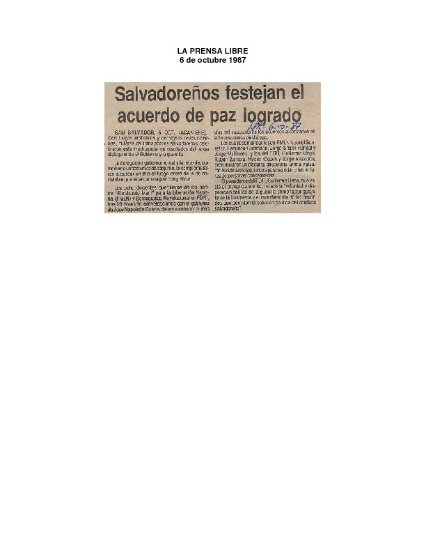 La Prensa Libre Salvadoreños festejan el acuerdo de paz logrado.pdf