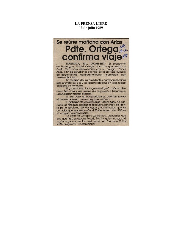 Se reúne mañana con Arias Pdte Ortega confirma viaje..pdf