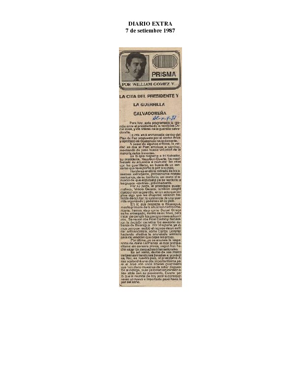 Diario Extra La cita del presidente y la Guerrilla salvadoreña.pdf