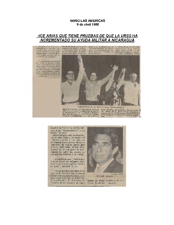 Diario las Américas Dice Arias que tiene pruebas de que la URSS ha incrementado su ayuda militar a Nicaragua.pdf