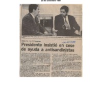 La Nación Presidente insistió en cese de ayuda a antisandinistas.pdf