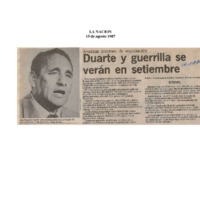 La Nación Duarte y guerrilla se verán en septiembre.pdf