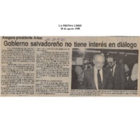 La Prensa Libre Gobierno salvadoreño no tiene interés en diálogo.pdf