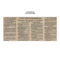 La República Arias criticó propuesta de Reagan de ayuda a contras.pdf
