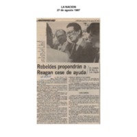 La Nación Rebeldes propondrán a Reagan cese de ayuda.pdf