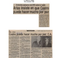 La Prensa Libre Arias insiste en que Castro puede hacer mucho por la paz.pdf